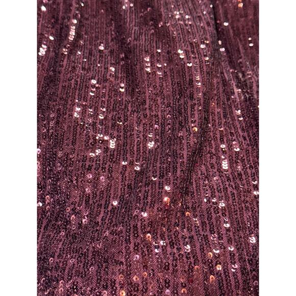 Anne Klein Deep Plum Sequin Embellished Open Front Jacket Jacket L NWT - Picture 8 of 8